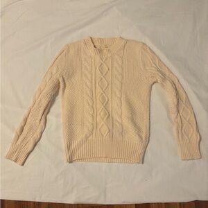 Cable Knit Cream Sweater